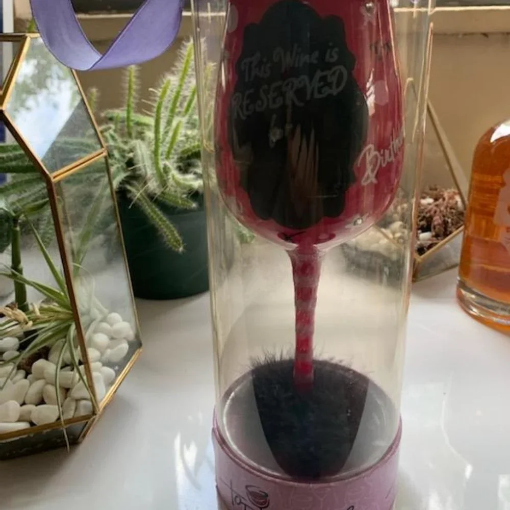 Top Shelf 21st Birthday Girl Wine Glass